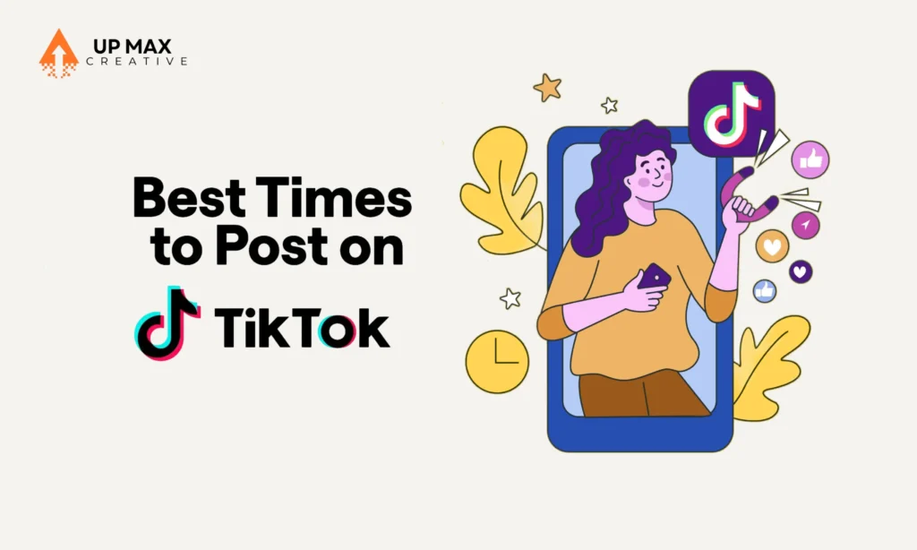 A TikTok user scheduling posts on a smartphone, analyzing optimal posting times.